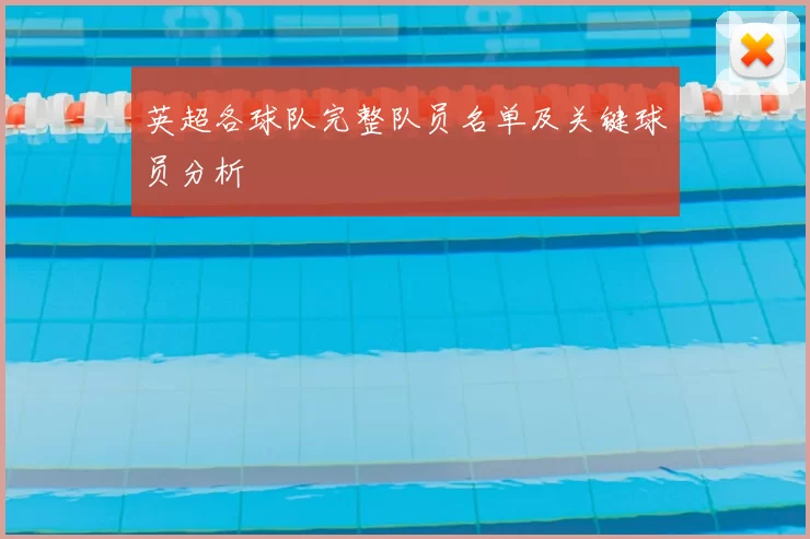 英超各球队完整队员名单及关键球员分析