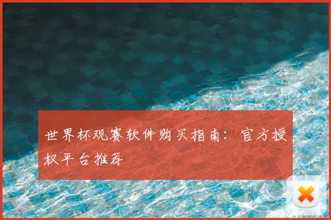 世界杯观赛软件购买指南：官方授权平台推荐